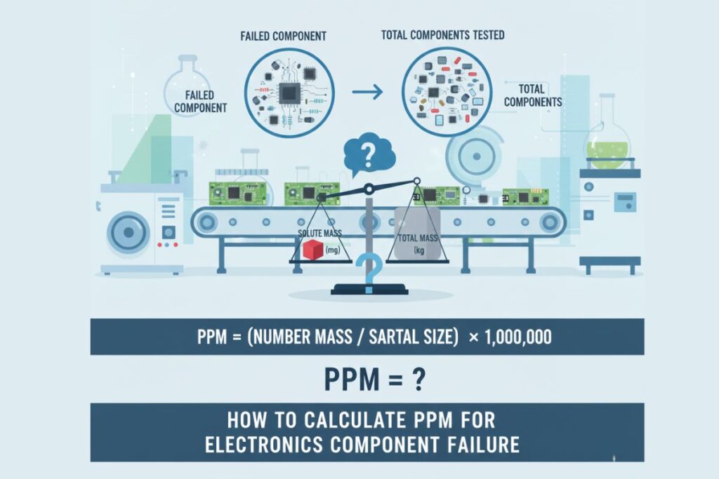 Calculate PPM for Electronics Component Failure