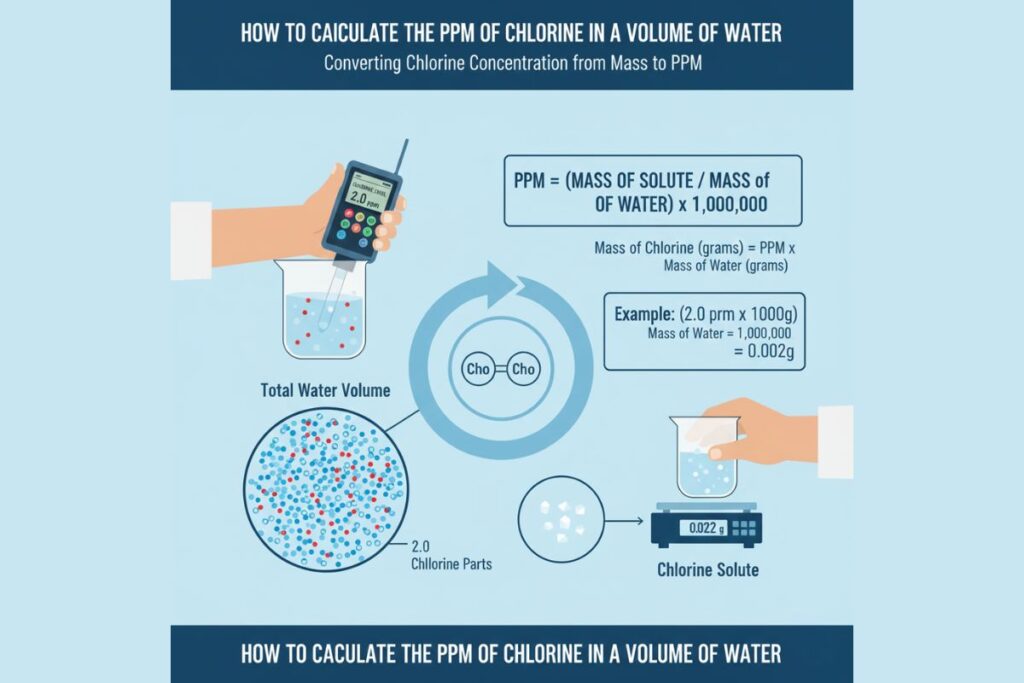 How to Calculate the PPM of Chlorine in a Volume of Water