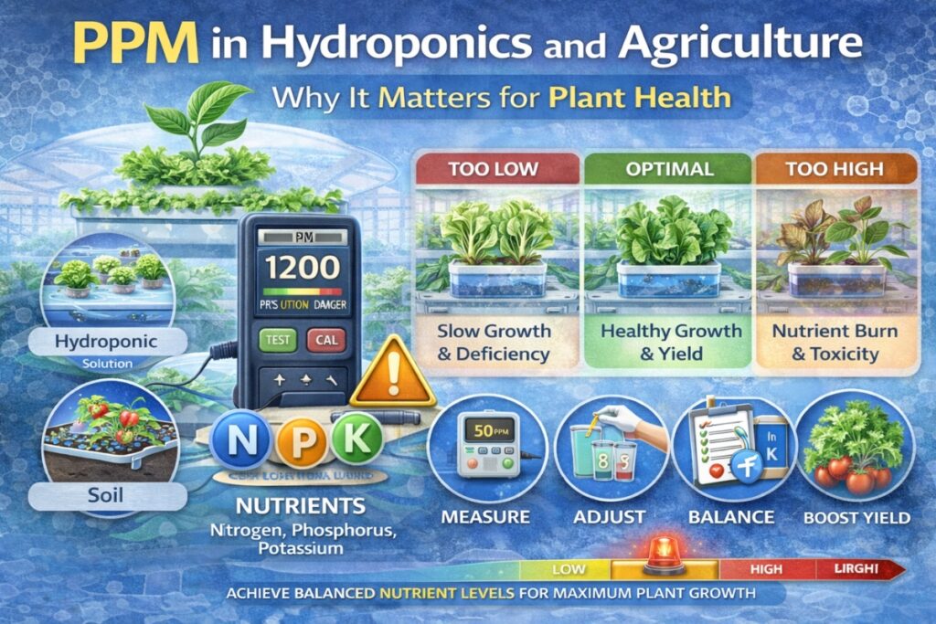 PPM in Hydroponics and Agriculture: Why It Matters for Plant Health