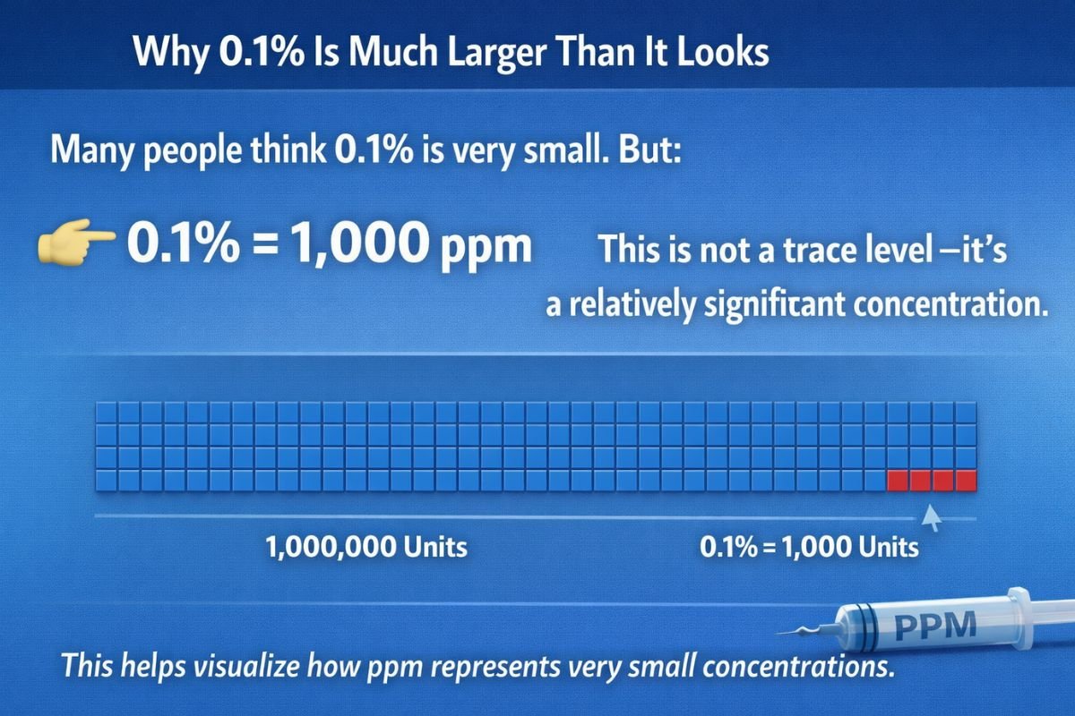 One Ppm Visual What Is 0.1% In Ppm?