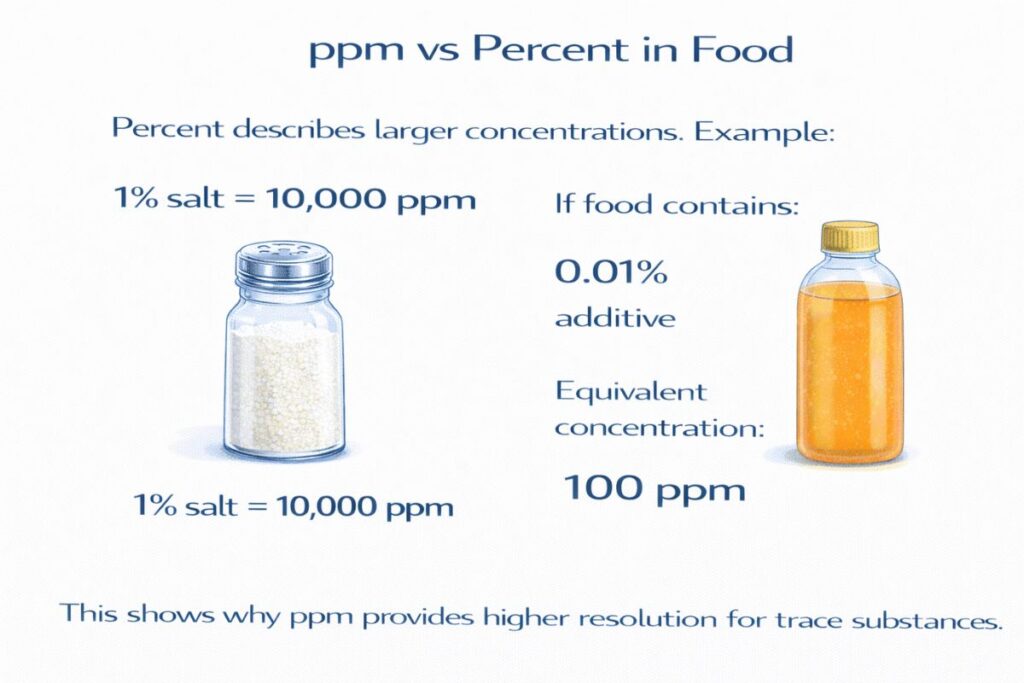 ppm vs Percent in Food